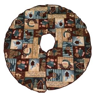 Mohawk Home Tapestry Christmas Tree Skirt 51" Diameter Vintage